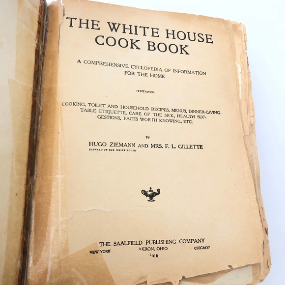 The White House CookBook Cook Book 1916 Edition Collectible - Picture 2 of 9